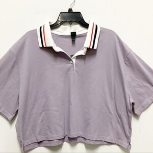 Wild Fable Lilac Purple Cropped Polo 3X
